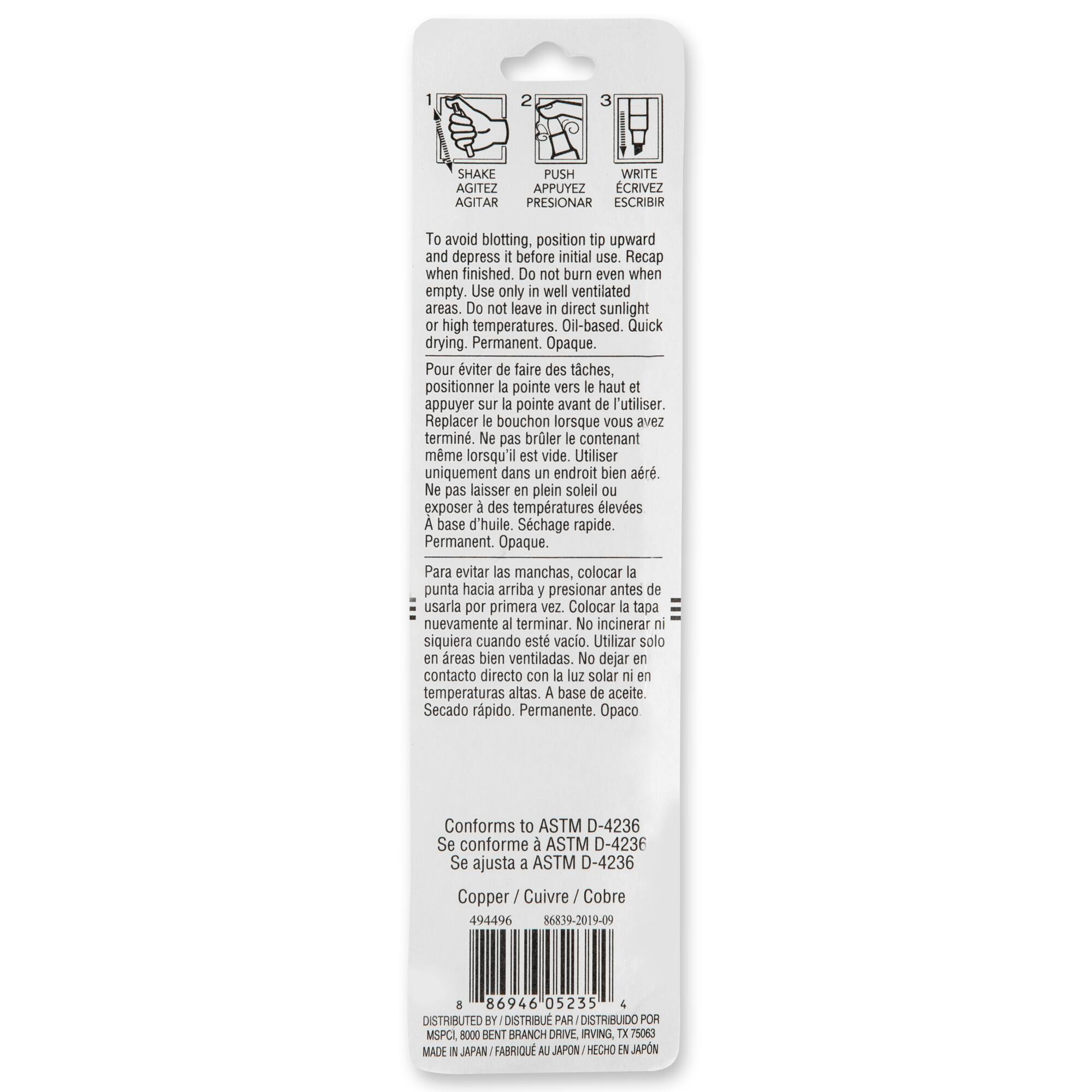 Copper Chisel Tip Multi-Surface Premium Oil-Based Paint Pen By Craft Smart®
